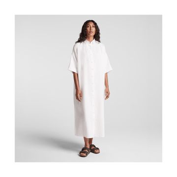 Front view of Algarve Shirt Dress in White
