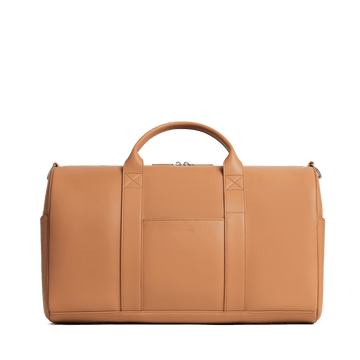Front view of Metro Carry-All Duffel in Saddle Tan