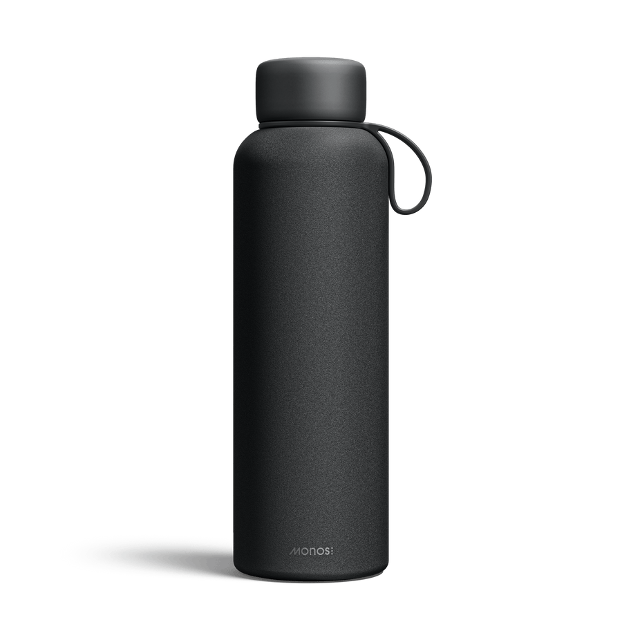 750 mL / Carbon Black Scaled | Front view of 750 mL Kiyo UVC Bottle in Carbon Black