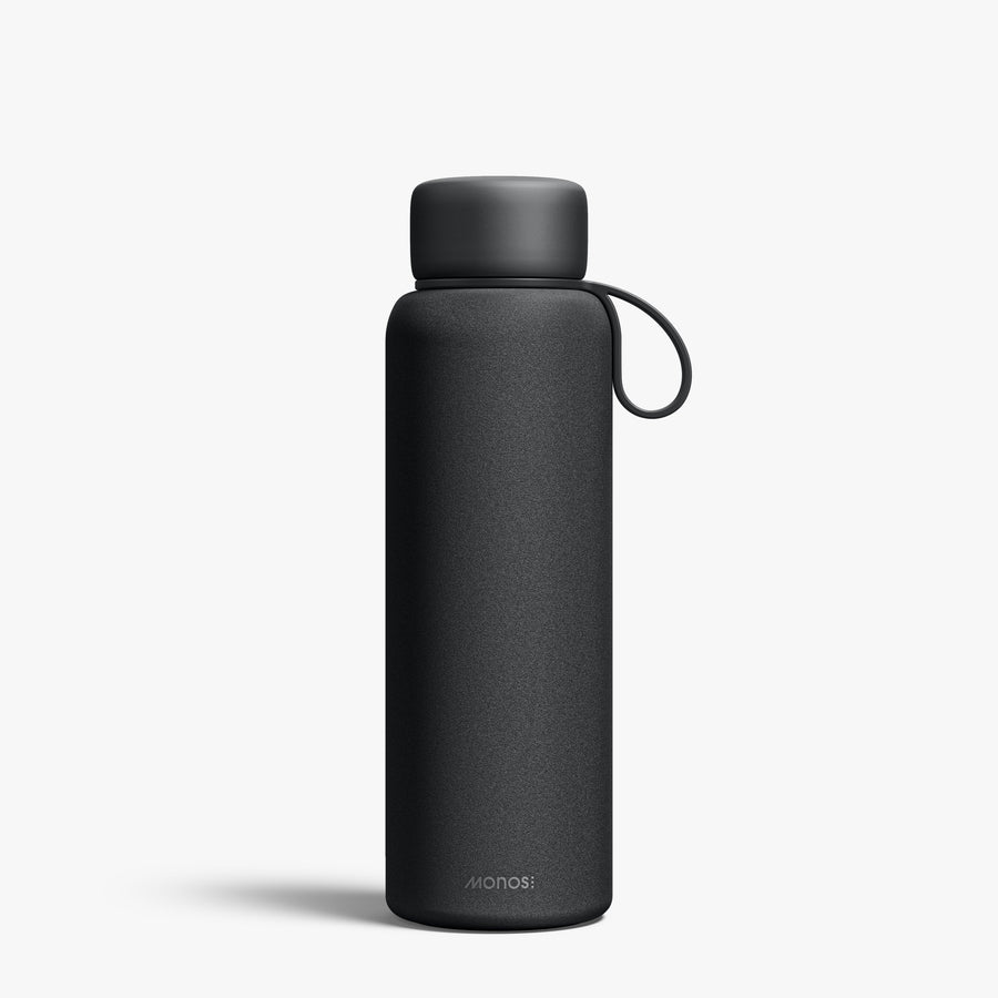 500 mL / Carbon Black | Front view of 500 mL Kiyo UVC Bottle in Carbon Black