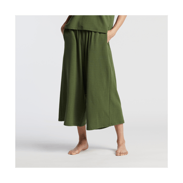 Front view of Sevilla Pants in Cypress Green