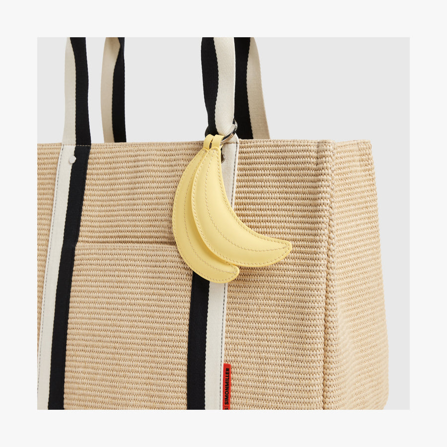Banana | Close-up view of the Canopy Tote with the Banana Charm