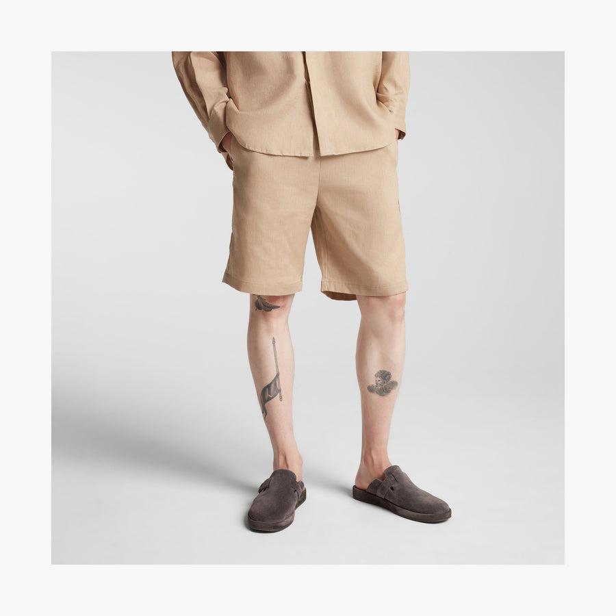 Cliff Stone | Front view of Algarve Shorts in Cliff Stone