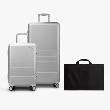 Hybrid Luggage Set – Trunk, Carry-On & Garment Sleeve | Monos