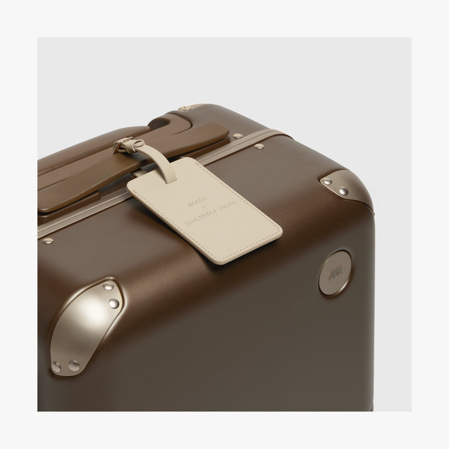 Adobe Brown | Luggage tag on Hybrid Carry-On Plus in Adobe Brown