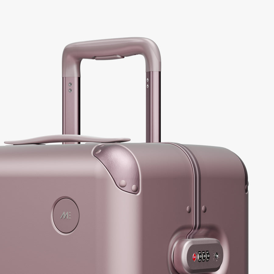 Orchid | Luggage handle view of Hybrid Check-In Medium in Orchid