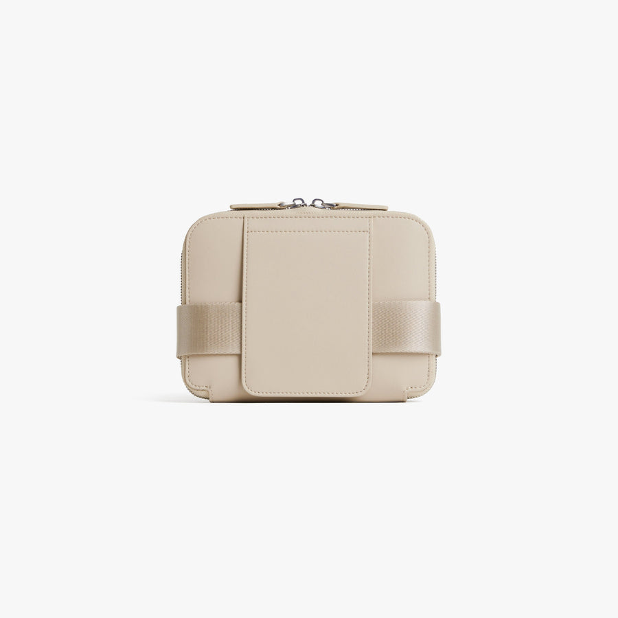 Ivory (Vegan Leather) | Back view of Metro Belt Bag in Ivory