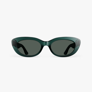 Crystal Emerald / Grey Green Lens | Front view of Minaret Sunglasses in Crystal Emerald with Grey Green Lens