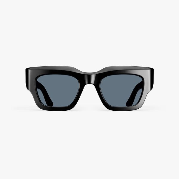 Black / Smoke Lens | Front view of Intrados Sunglasses in Black with Smoke Lens