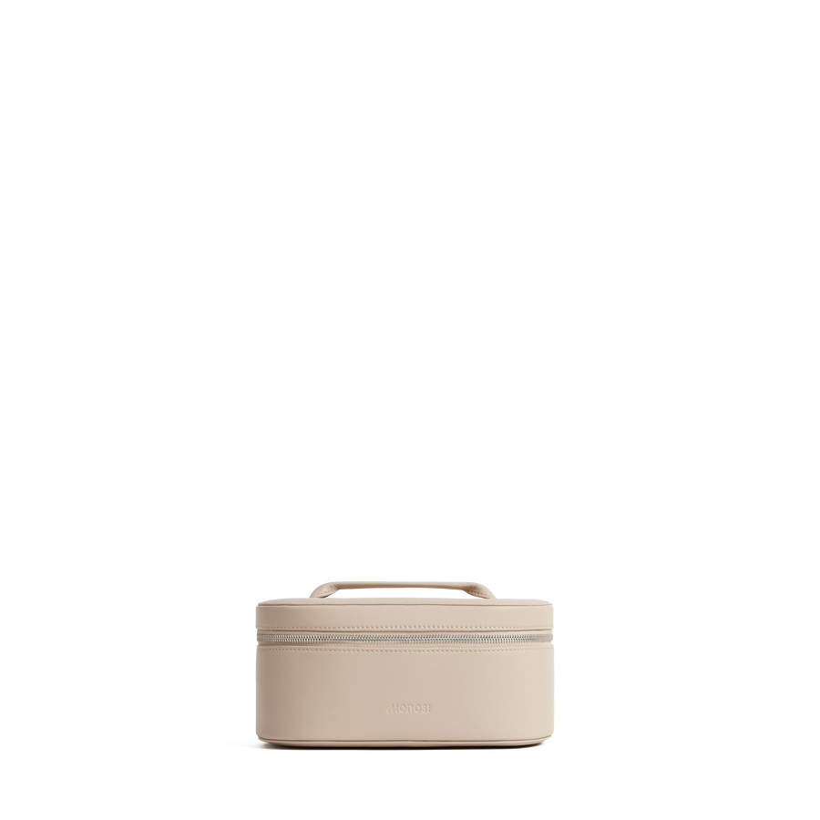 Ivory (Vegan Leather) Scaled | Metro Cosmetic case in Ivory