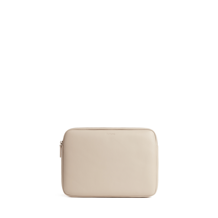 14-inch / Ivory (Vegan Leather) Scaled | Metro Laptop Sleeve in Ivory