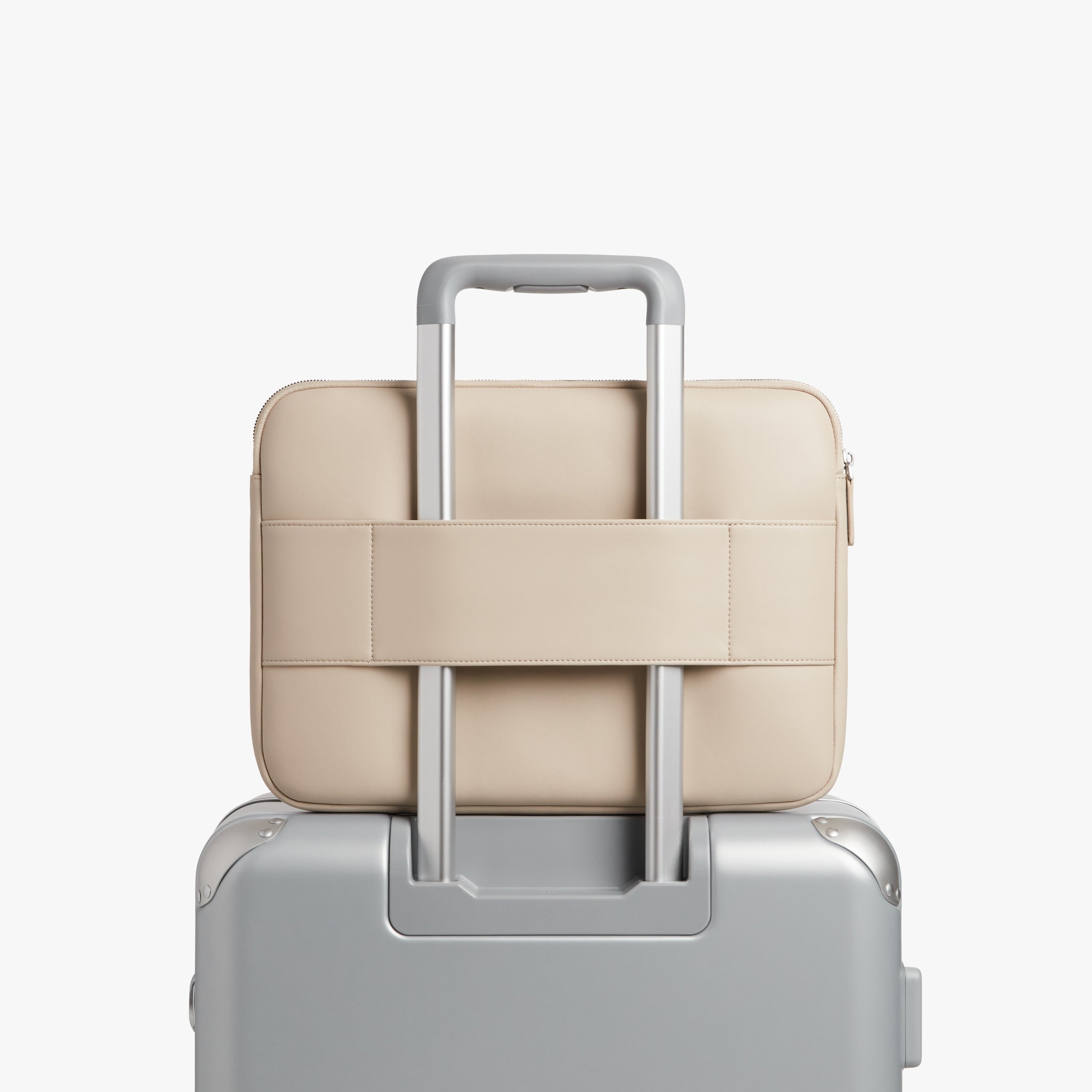 15.6 wheeled laptop backpack trolley sleeve Monos Laptop Sleeve 16-Inch - Ivory (Vegan Leather)