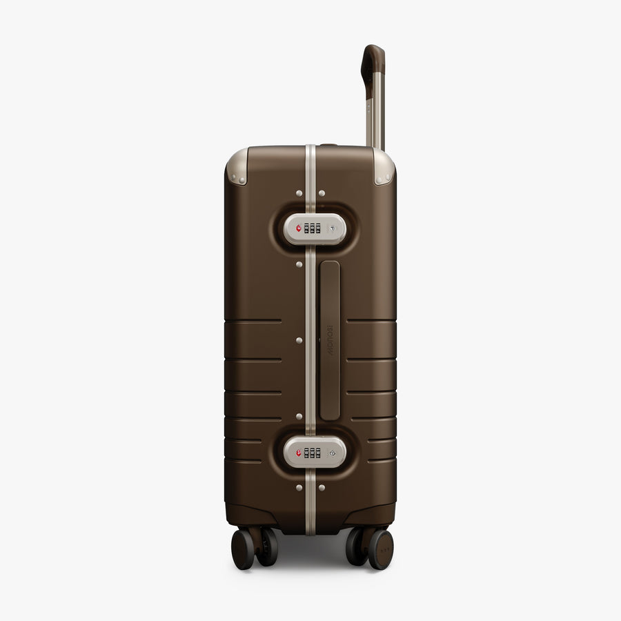 Adobe Brown | Side view of Hybrid Carry-On in Adobe Brown