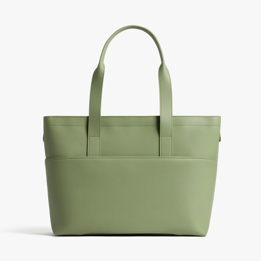 Cactus (Vegan Leather) | Back view of Metro Tote Cactus