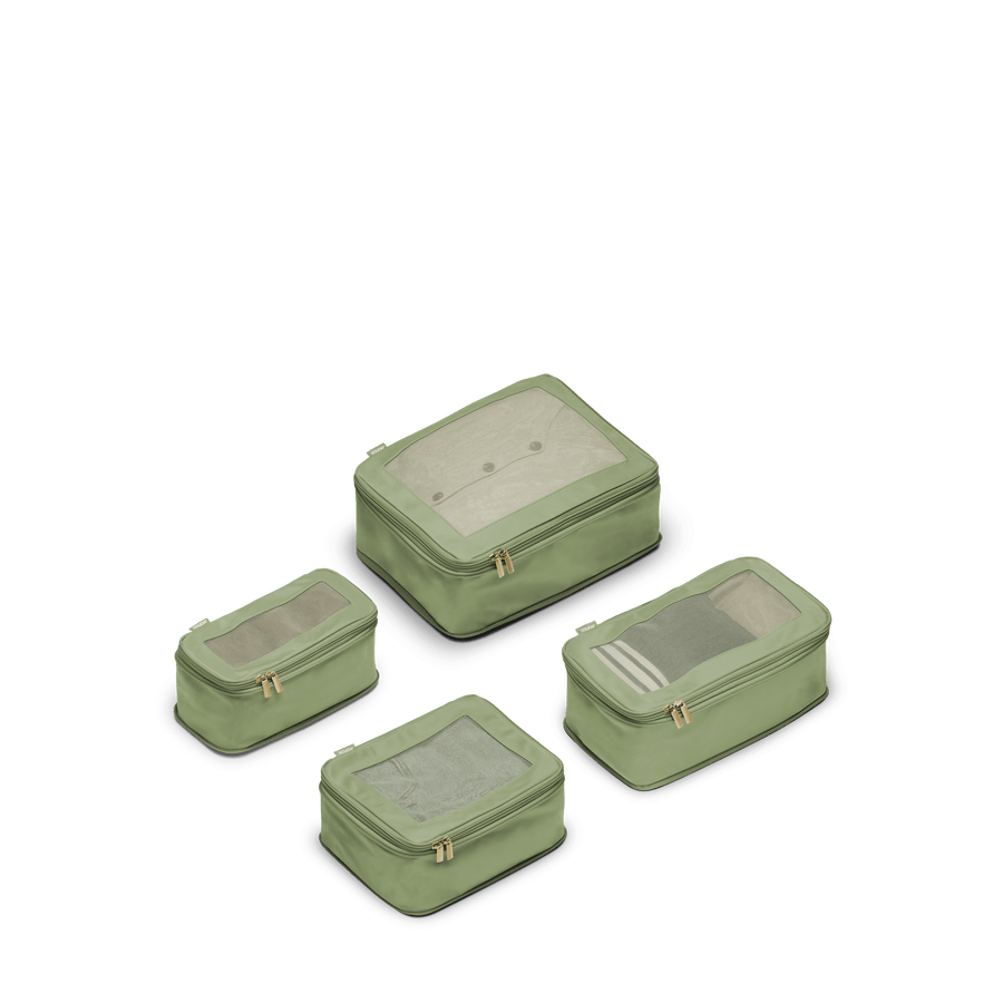 Set of Four / Cactus Scaled | This is a photo of a set of four compressible packing cubes in Cactus