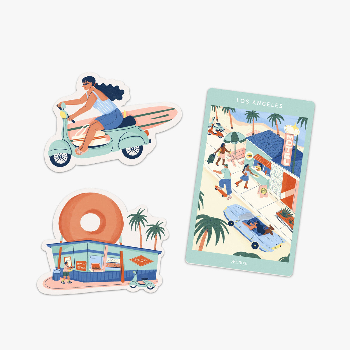Los Angeles Destination Stickers – Travel Accessory