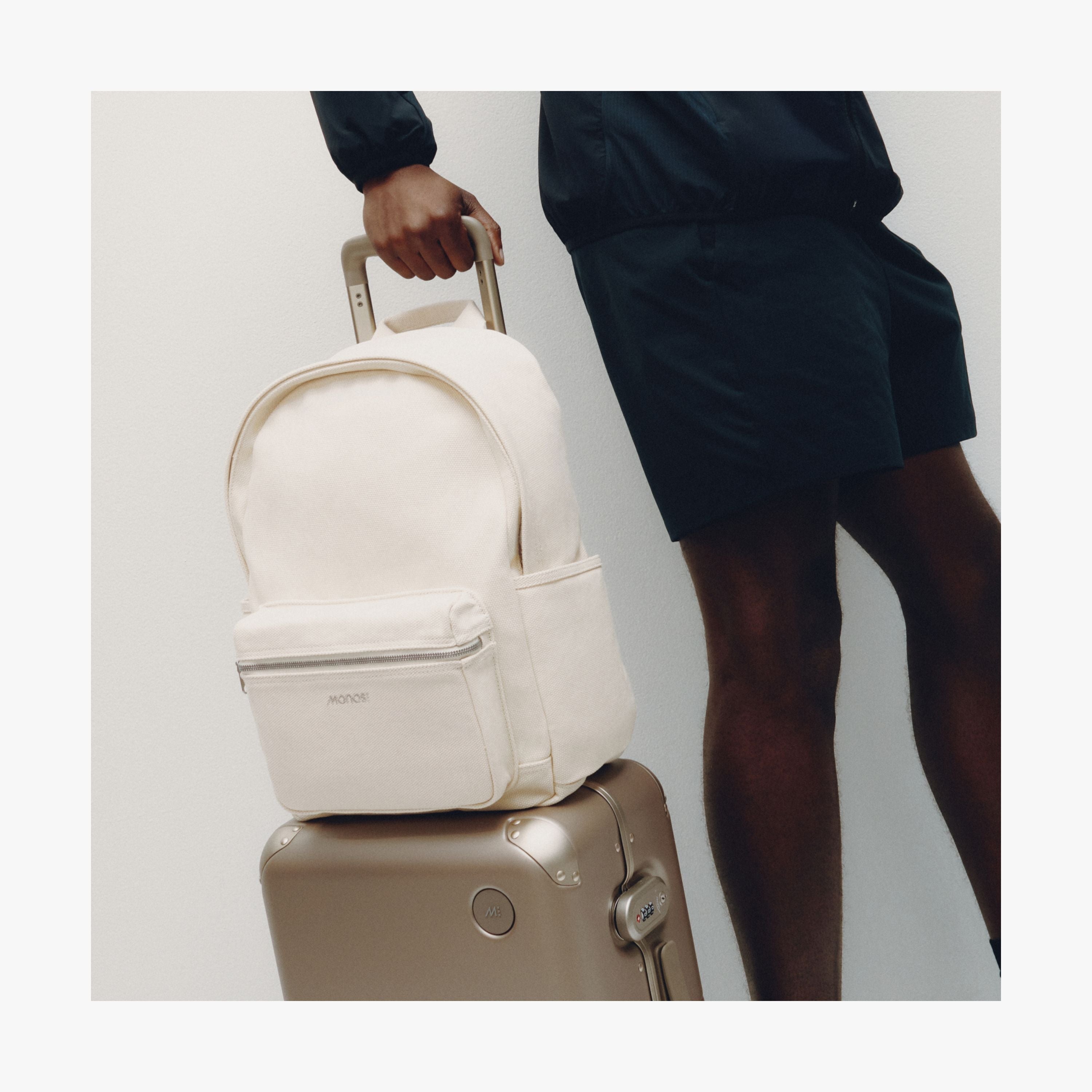 Gesso Backpack, Premium Cotton Canvas Bag | Monos Luggage