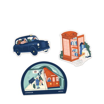 London Destination Stickers set of three