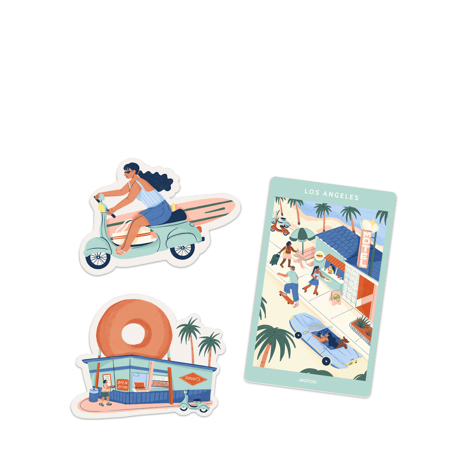 Los Angeles Scaled | Los Angeles stickers set of three