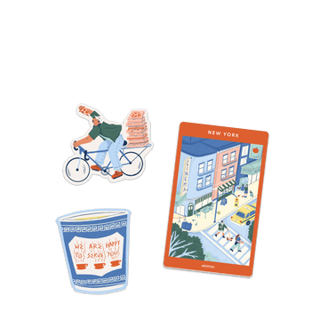 New York Destination Stickers set of three