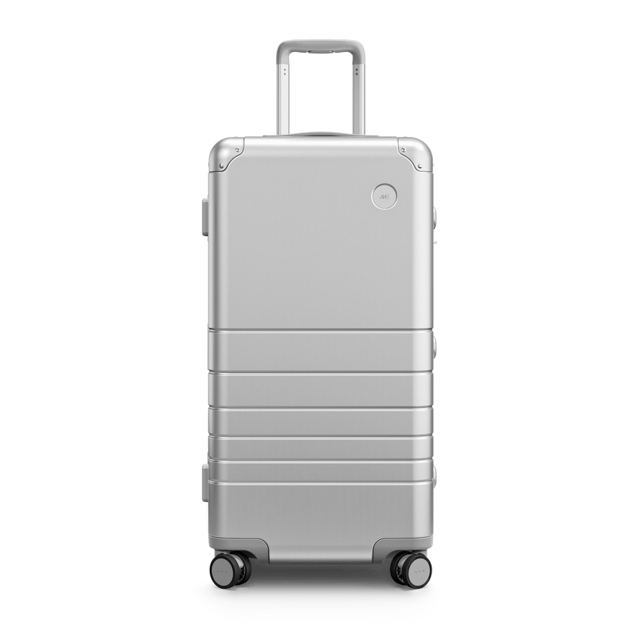 Aspen Silver Scaled | Front view of Aluminum Trunk in Aspen Silver