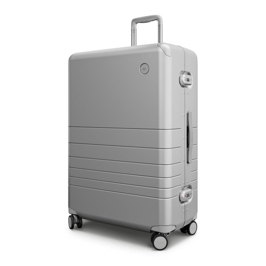 MONOS グレー Check-In Large スーツケース Hybrid Check-In Large Luggage | Aluminum Suitcases – Monos