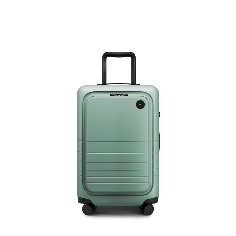 Sage Green Scaled | Front view of Carry-On Pro Plus in Sage Green