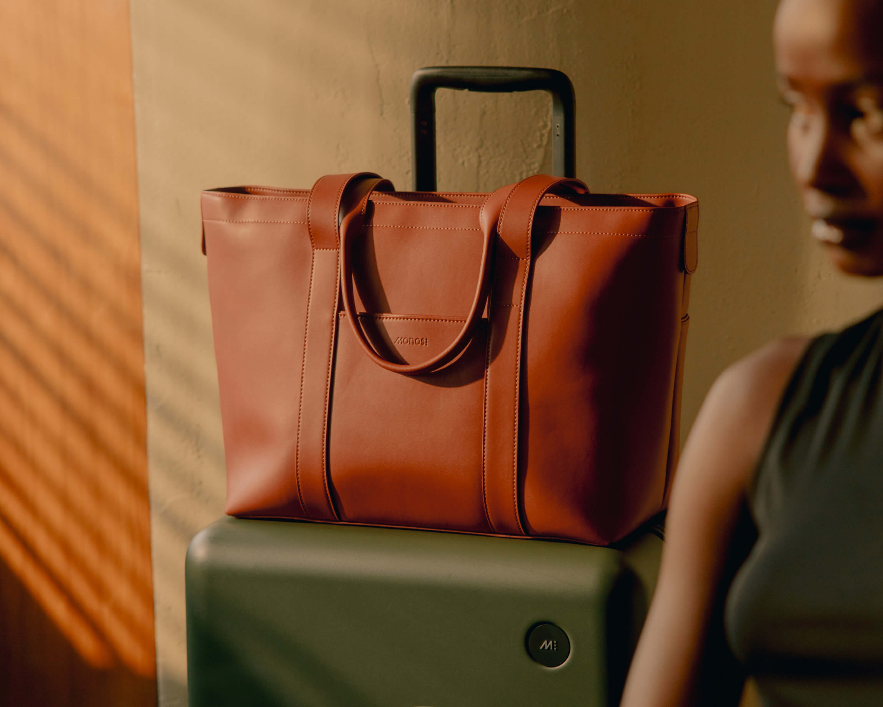 Metro Tote, Premium Vegan Leather Travel Bag | Monos Luggage