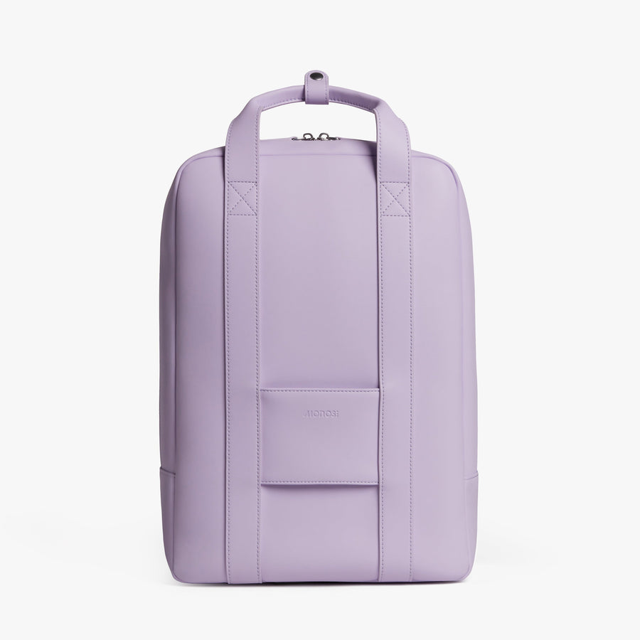 Purple Icing (Vegan Leather) | Back view of Metro Backpack Purple Icing