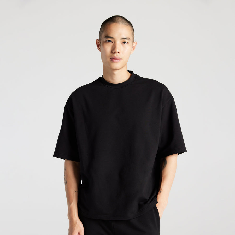 Black Cart | Front view of man in Kyoto Short Sleeve in Black