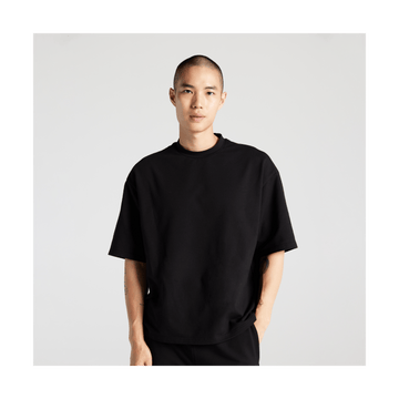 Front view of man in Kyoto Short Sleeve in Black