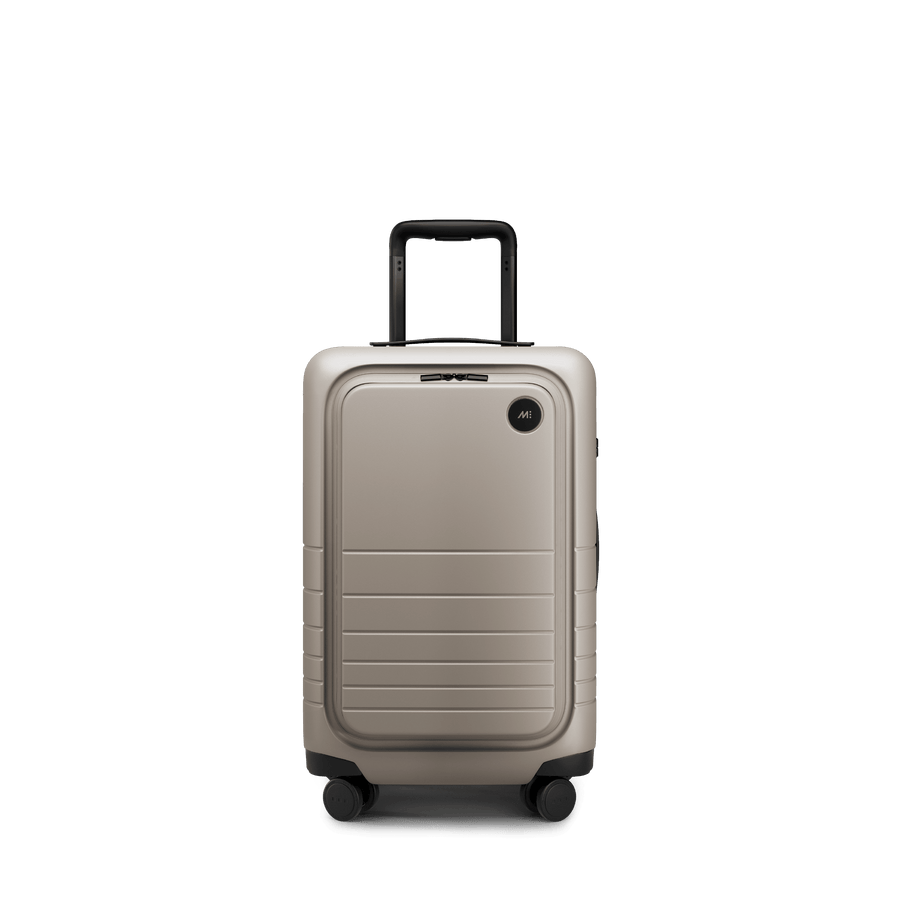 Desert Taupe Scaled | Front view of Carry-On Pro in Desert Taupe