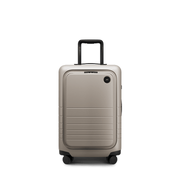 Front view of Carry-On Pro Plus in Desert Taupe