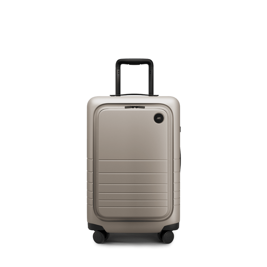 Desert Taupe Scaled | Front view of Carry-On Pro Plus in Desert Taupe