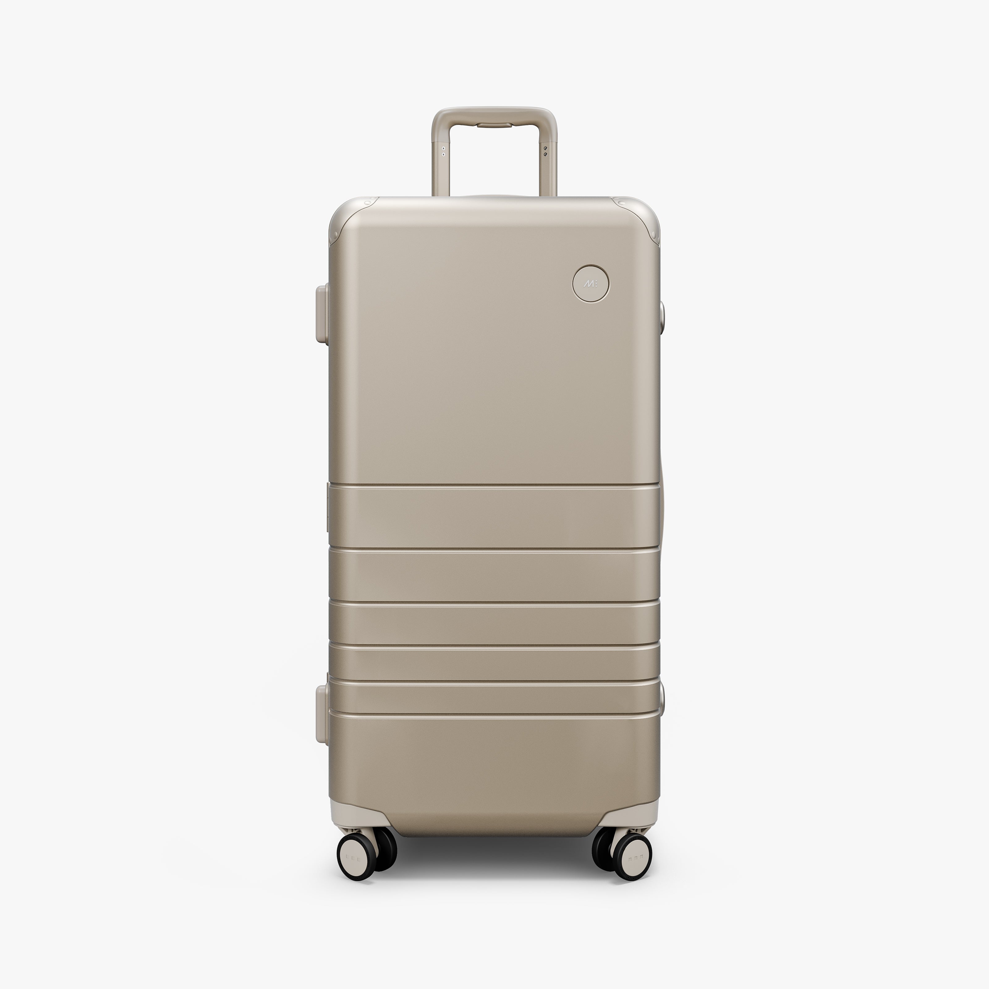 Zipperless Trunk Luggage Champagne Monos Suitcases Travel Accessories