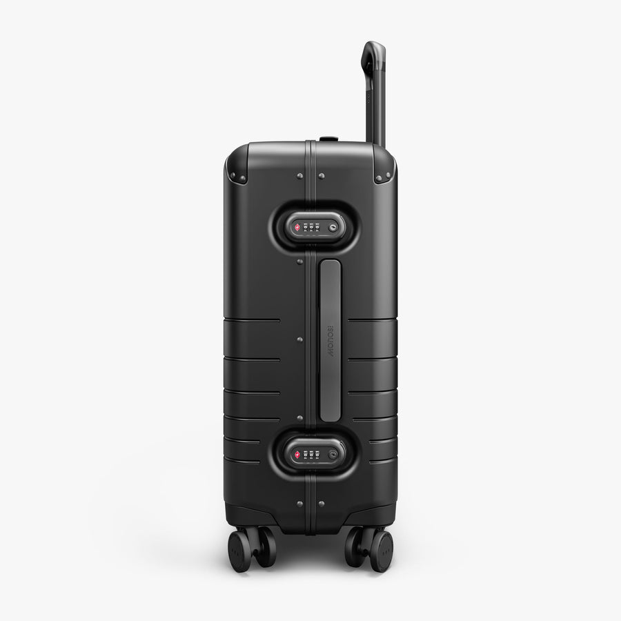 Obsidian | Side view of Hybrid Carry-On in Obsidian