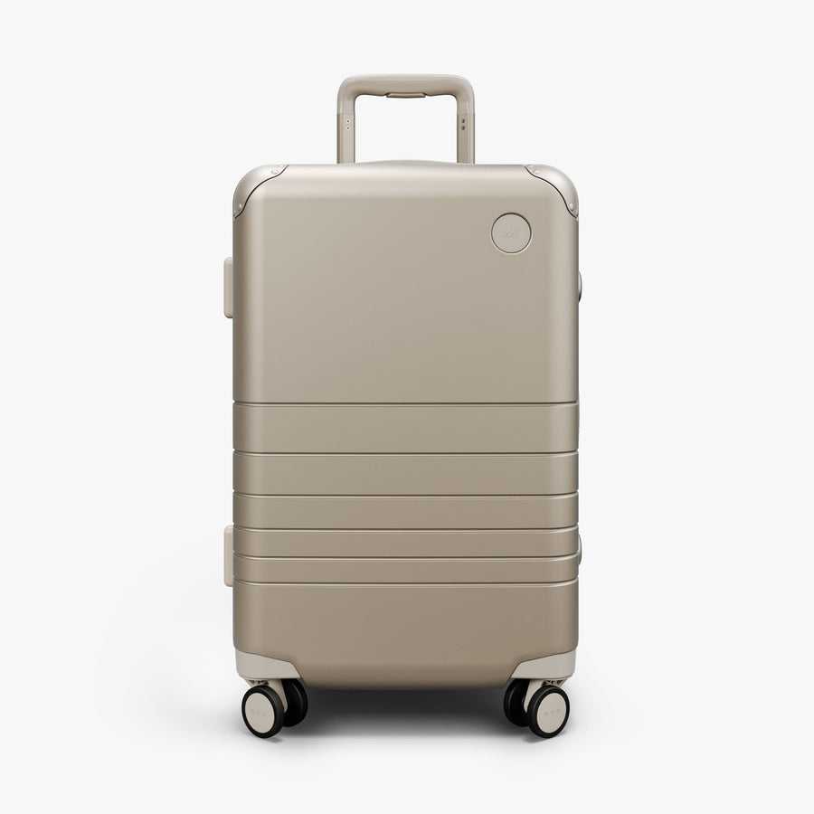 Champagne | Front view of Hybrid Carry-On Plus in Champagne