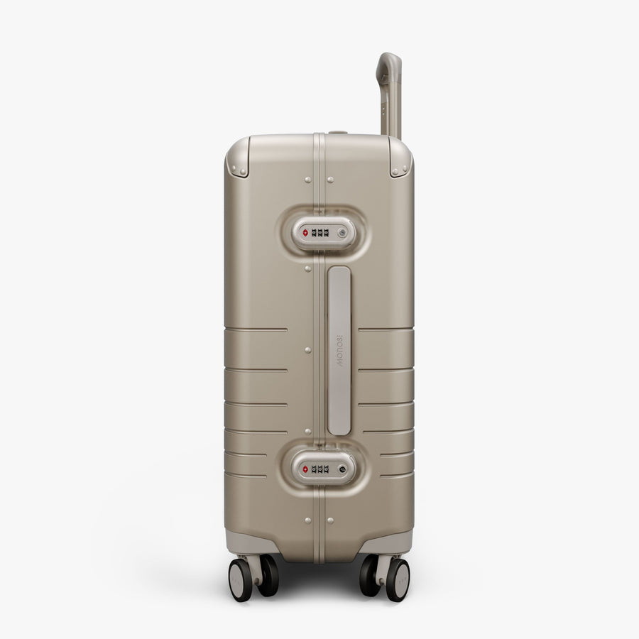 Champagne | Side view of Hybrid Carry-On Plus in Champagne