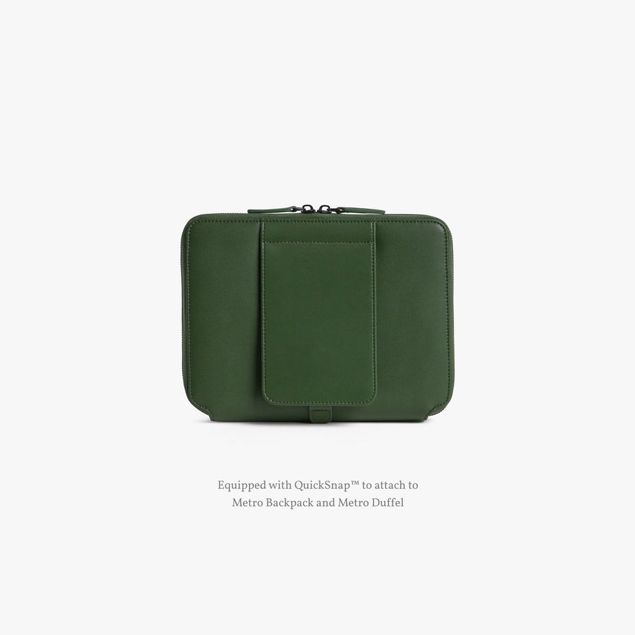 Juniper Green (Vegan Leather) | Back view of Metro Folio Kit in Juniper Green