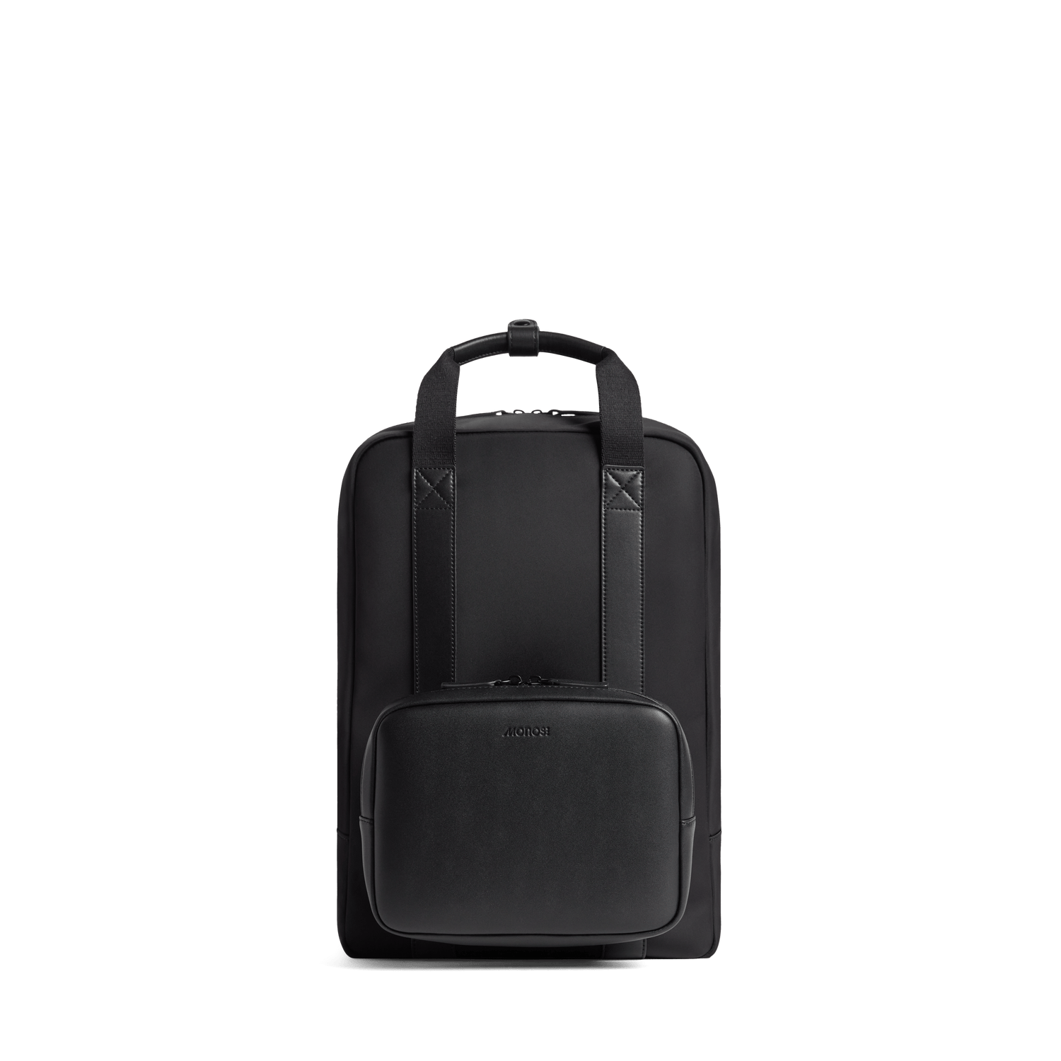 Carbon Black Scaled | Front view of Metro Backpack Carbon Black