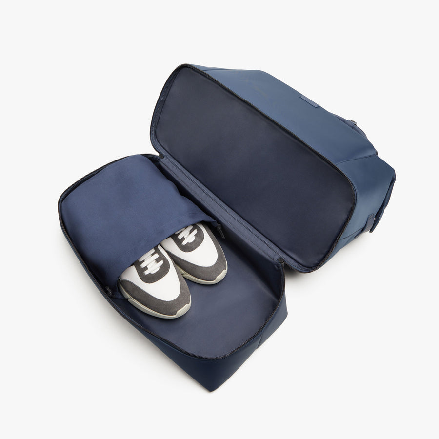 Oxford Blue | Shoe compartment view of Metro Weekender in Oxford Blue