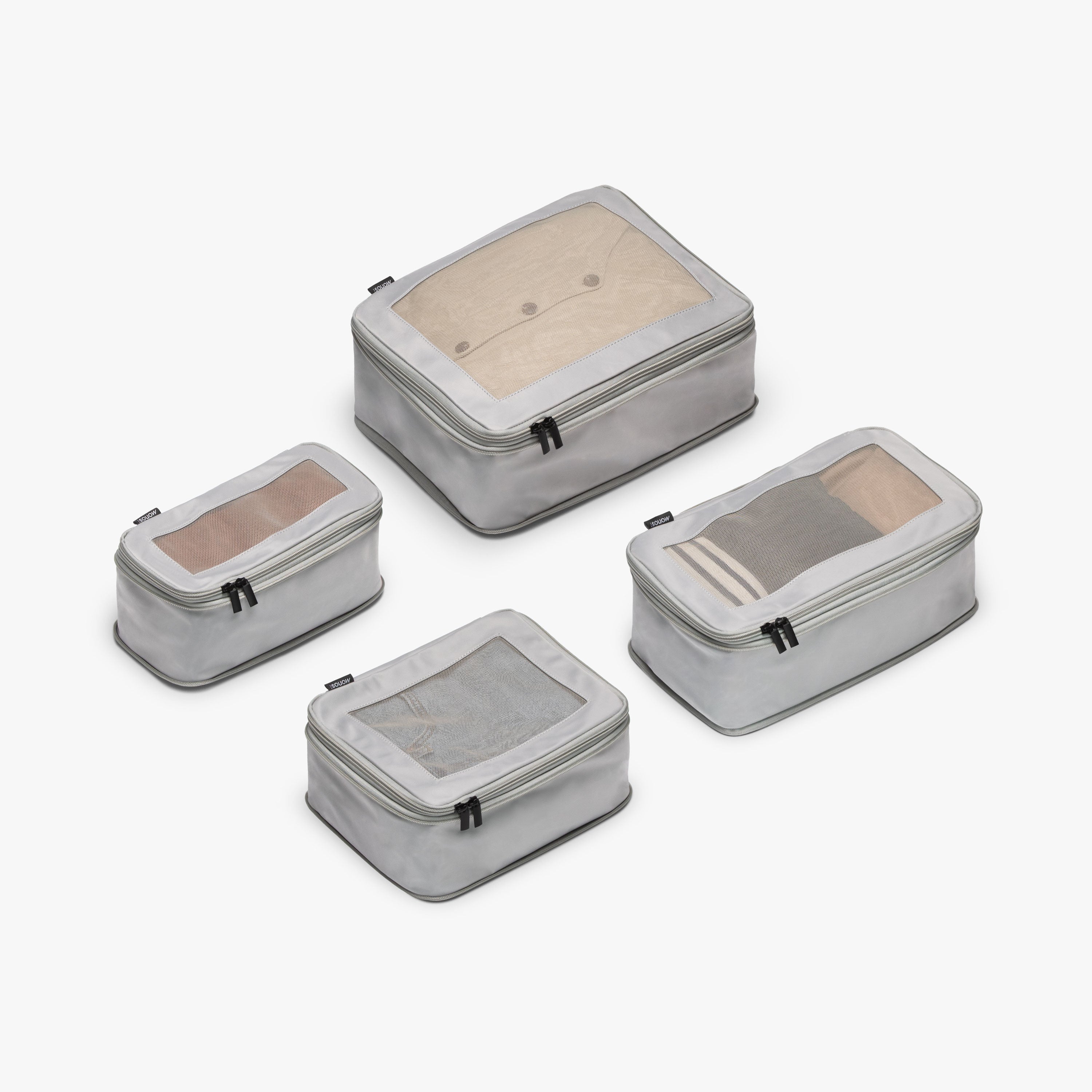 Monos Compression Packing Cubes - Grey - Set of Four Monos Compression Packing Cubes - Grey - Set of Four