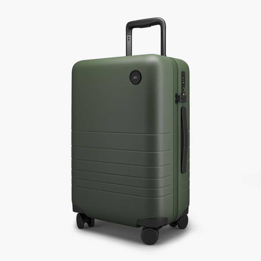 Olive Green | Angled view of Carry-On in Olive Green