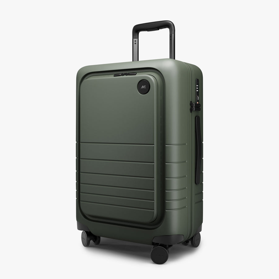 Olive Green | Angled view of Carry-On Pro in Olive Green