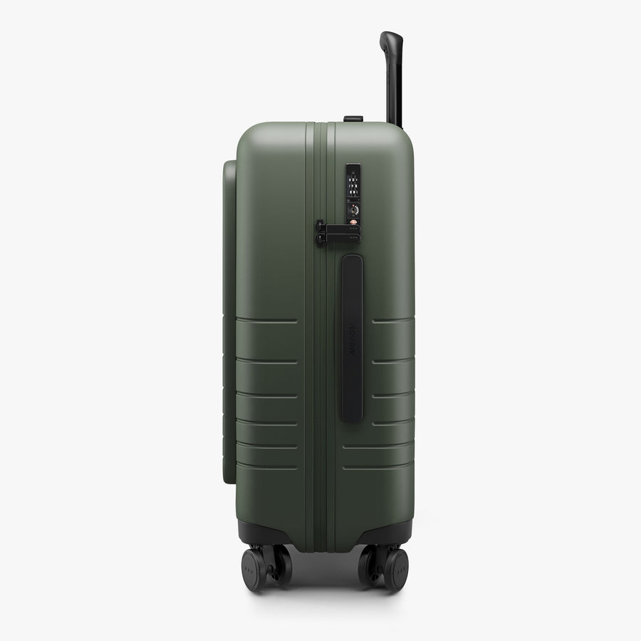 Olive Green | Side view of Carry-On Pro in Olive Green