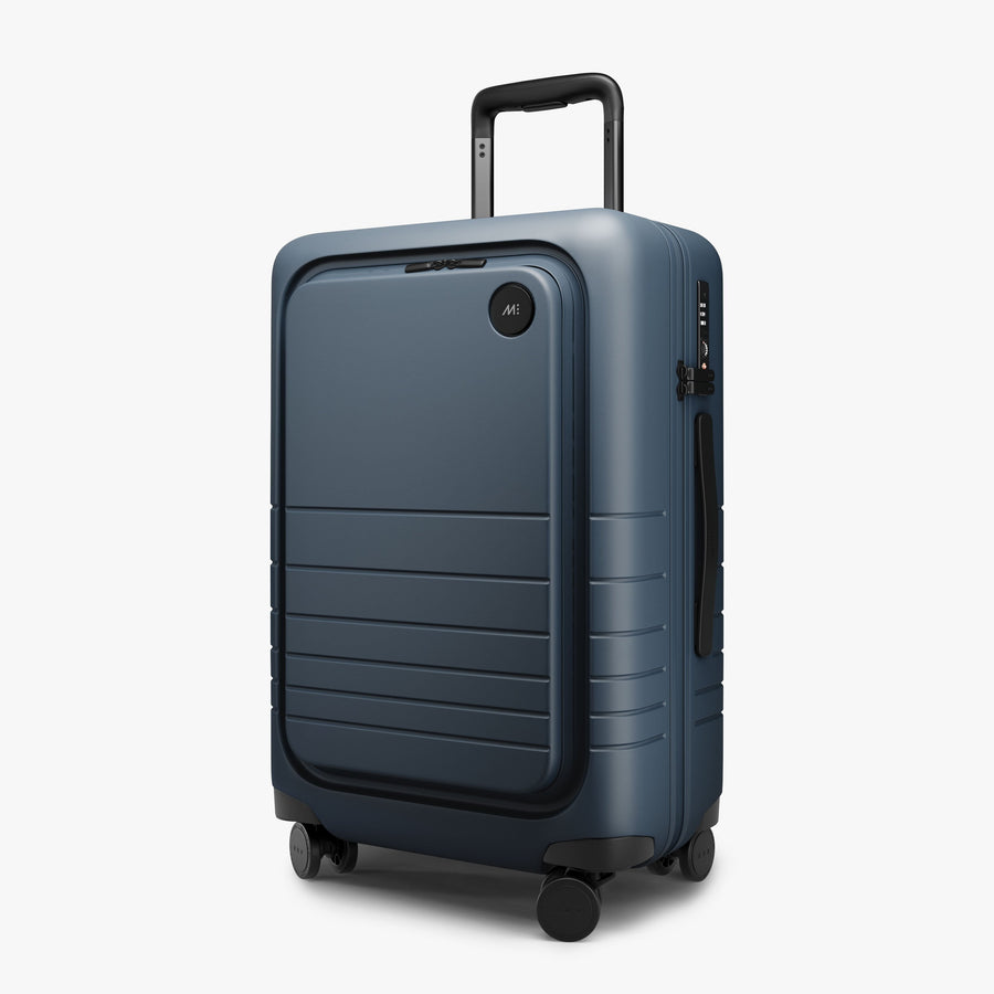 Ocean Blue | Angled view of Carry-On Pro Plus in Ocean Blue