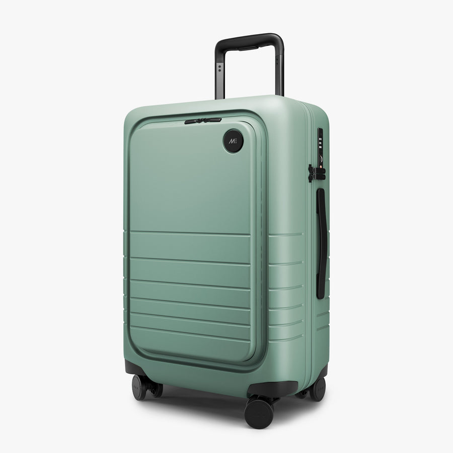 Sage Green | Angled view of Carry-On Pro Plus in Sage Green