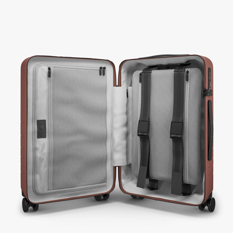 Terracotta | Inside view of Carry-On Pro Plus in Terracotta