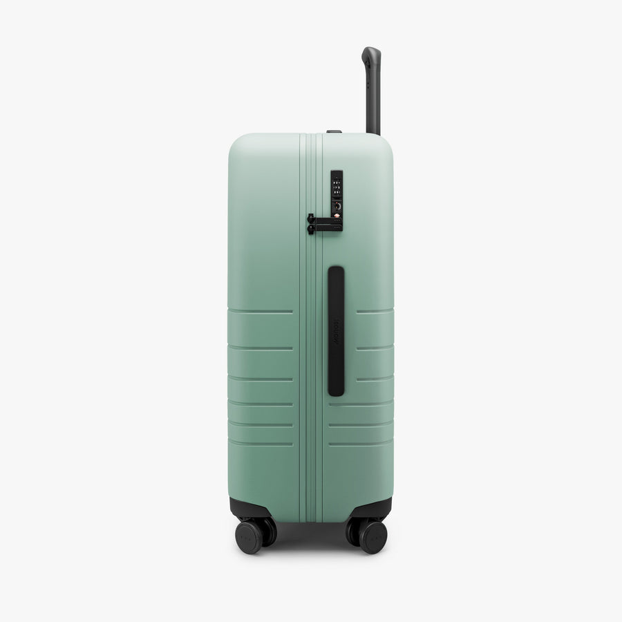 Sage Green | Side view of Check-In Medium in Sage Green
