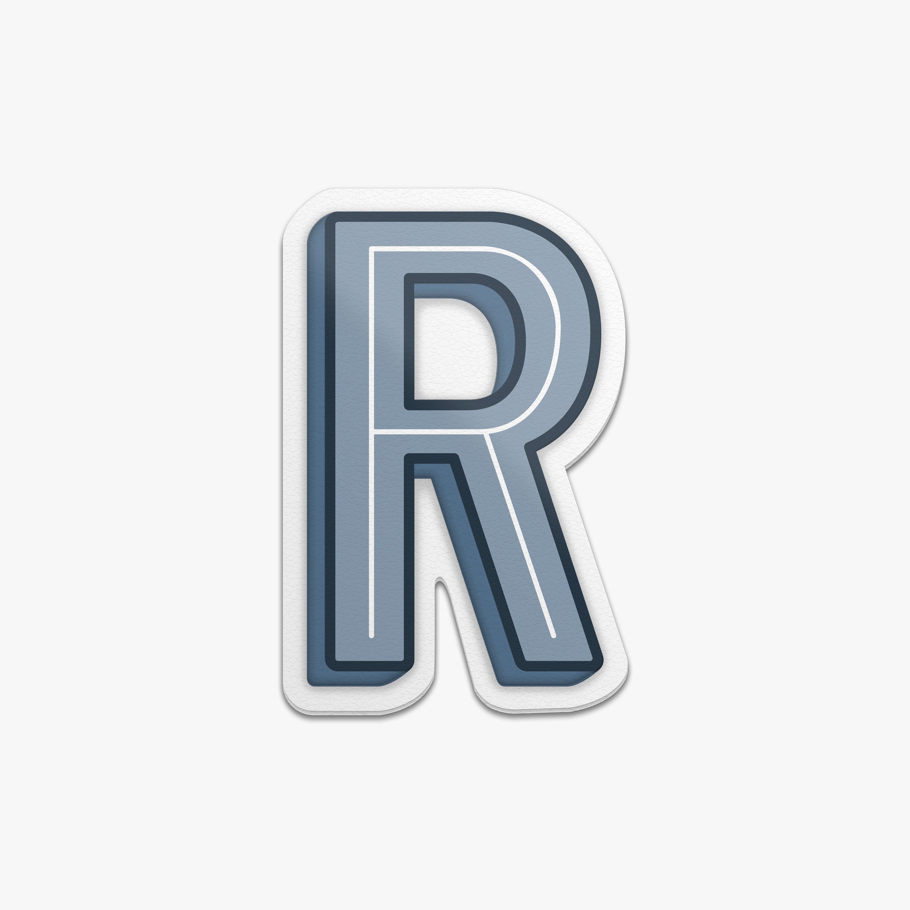 Letteris Small R Sticker Alphabet Stickers, Personalize | Monos Travel Luggage and Bags